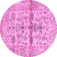 thumbnail image 1 of Ahgly Company Indoor Round Oriental Pink Traditional Area Rugs, 8' Round, 1 of 4