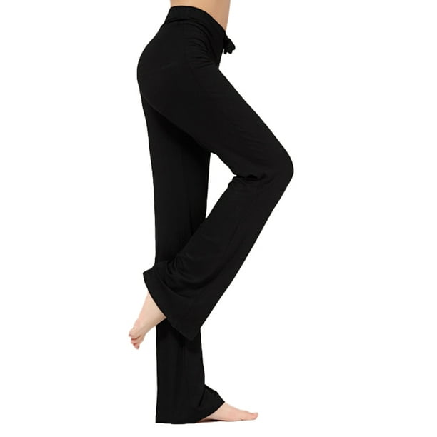 Women High Waist Flared Wide Leg Yoga Pants Loungewear Ladies Bell-bottom  Trousers Pants