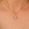 thumbnail image 2 of cora jewellery Snow Drift Style Moissanite Necklace, 0.2 TCW, 14K Yellow Gold, 16 Inch, Pack of 1, 2 of 4