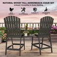 thumbnail image 3 of Tabourets de Bar de Patio, Ensemble de 2, Chaises Adirondack d'Extérieur à Dossier Haut avec Plateau de Raccord – Sièges de Balcon et de Terrasse en Poly Recyclé Résistant aux Intempéries pour Cour Arrière et Jardin, 3 of 8