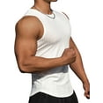 thumbnail image 4 of LilyLLL Mens Ribbed Vest Tank Sleeveless Gym Fitness Muscle T Shirt Tops, 4 of 5
