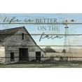 thumbnail image 2 of Jacobs, Cindy 24x17 Gold Ornate Wood Framed with Double Matting Museum Art Print Titled - Life is Better on the Farm, 2 of 4
