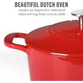 thumbnail image 4 of Martha Stewart Gatwick 4 Quart Enamel Cast Iron Dutch Oven - Red, 4 of 10