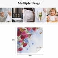 thumbnail image 5 of Pink Red Roses Cloth Napkins, Spring Floral Butterflies Abstract Art Washable and Reusable Dinner Napkins Set of 4, Table Napkin for Kitchen Party Birthday Wedding Hotel Housewarming 20"x20", 5 of 9