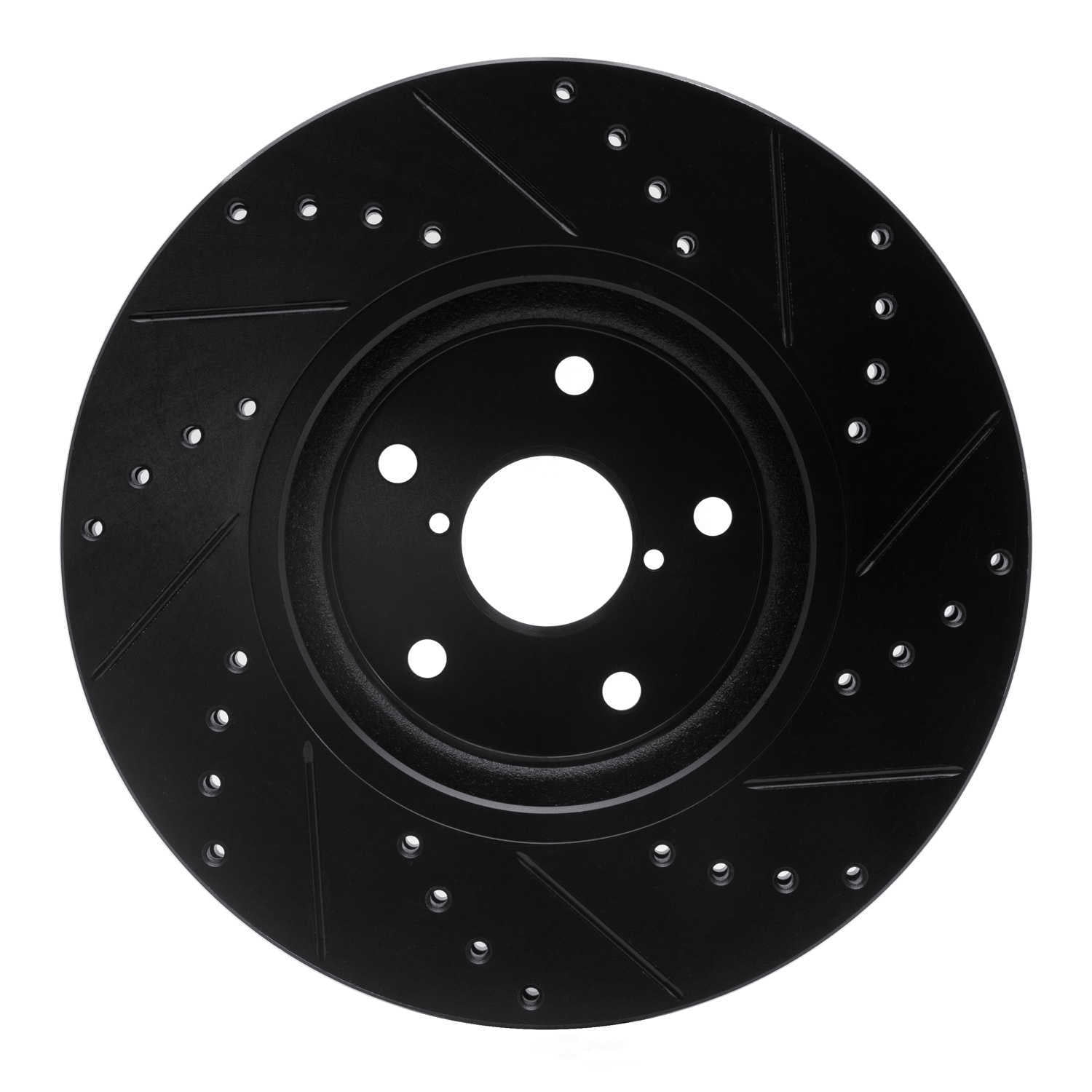 Dynamic Friction Company 633-13035L DFC Brake Rotor - Drilled And Slotted - Black
