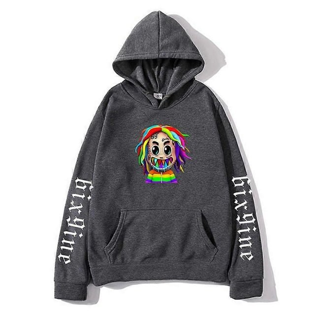 Sudadera unisex de invierno con capucha polar y merchandising del nuevo álbum de 6ix9ine, gruesa y cálida, multicolor