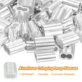 thumbnail image 3 of 100 Pack Aluminum Crimping Loop Sleeve for 5/32" Diameter Wire Rope, Double Ferrule Aluminum Wire Rope Sleeve, 3 of 6