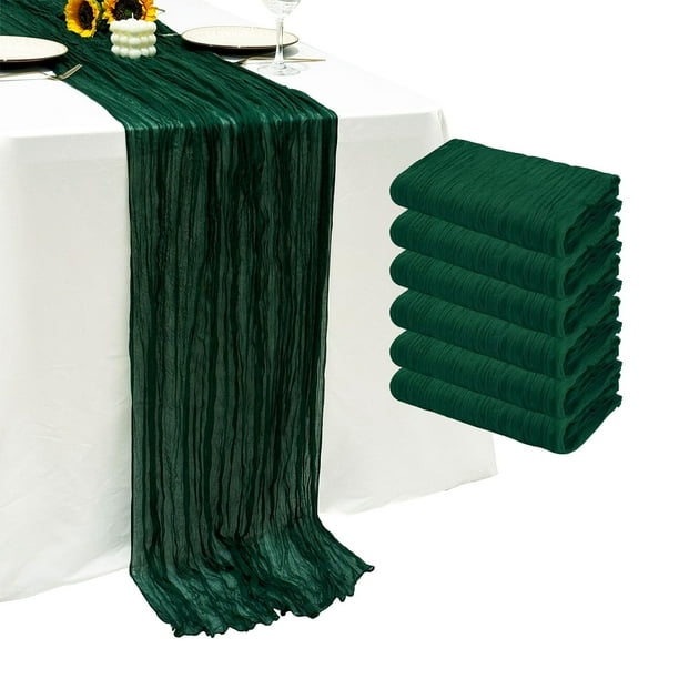 Mantel para queso Table Runner Seveups, color verde esmeralda, 3 m, poliéster