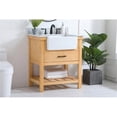 thumbnail image 2 of Elegant Decor Clement 30" Single Bathroom Vanity with Backsplash in Natural Wood, 2 of 8