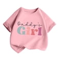 thumbnail image 3 of VNKIDY Girl's T-Shirt Kids Fashion Letter Graphic Tees Short Sleeve Crewneck Loose Fit Tee Shirt For Casual Daily Wear Lovely Top, 3 of 5