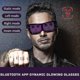 thumbnail image 3 of Gafas de fiesta con LED Bluetooth, idiomas personalizados, carga USB, gafas luminosas intermitentes, gafas de sol para conciertos, 3 of 5