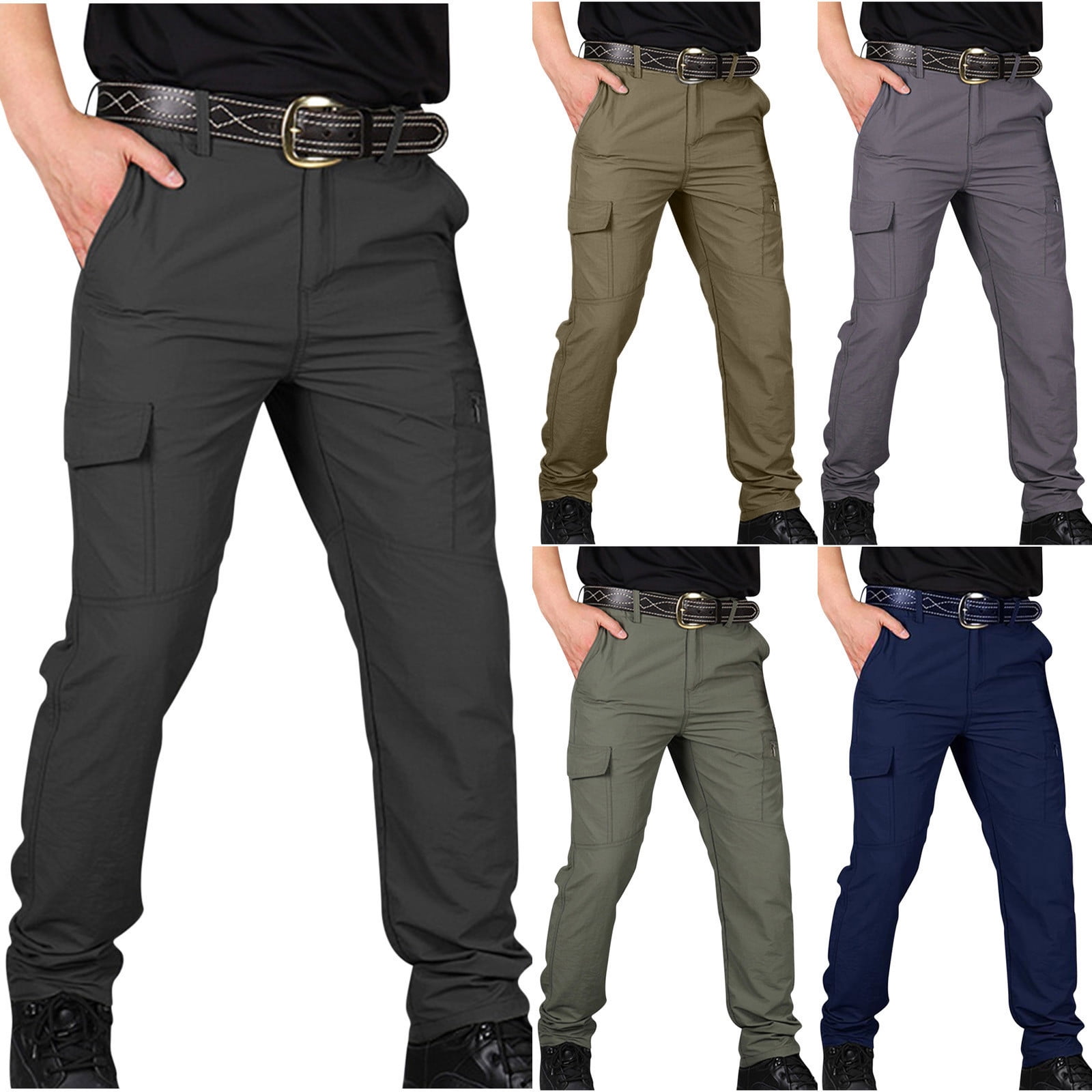 Pantalon De Travail Homme Tactique Imperméable - Randonnée Escalade Coupe Ajustée Grande Taille Séchage Rapide