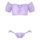 thumbnail image 1 of Men Male Chiffon Lingerie Exotic Sets Sissy Nightwear Sheer Mesh Off Shoulder Ruffled Crop Tops with Briefs Thongs ClubwearXL Gong Bohan LED, 1 of 2