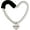 Silver/Black, variant on BuggyGear Stroller Heart Hook - Silver Aluminum/Black Foam