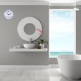 thumbnail image 3 of Reloj de pared impermeable para interiores y exteriores, 1 reloj redondo de cuarzo de calidad que funciona con pilas para exteriores, piscina, patio y hogar, color azul, 3 of 4