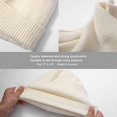 thumbnail image 4 of Gorro de invierno con puños para mujer, tejido de doble capa que mantiene el calor ER, 4 of 5