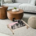 thumbnail image 1 of Percha para ventana de gato, estante para cama de gato, hamaca para gato extraíble y estable, hamaca colgante para cama, hamaca para alféizar de venta gris rosa Fernando Percha de ventana de gato, 1 of 8