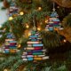 thumbnail image 5 of 3 Piezas de Adornos Atrapasueños con Forma de Árbol de Libros, Temática de Árbol de Navidad de Libros, Regalo para el Club de Amantes de los Libros, 5 of 5