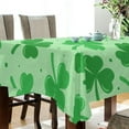 thumbnail image 3 of Coolnut Saint Patrick Clover Tablecloth Rectangle Colorful Table Cloth Large Square Table Cover for Dining Kitchen Party 60"x60" Decor Gift, 3 of 7