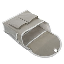 TABLZONE Hanging Storage Bag for Headboards Wall Organizer Grey Linen for Students 1Pack