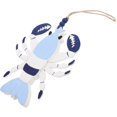 thumbnail image 4 of Mediterranean Style Wooden Lobster Wall Hanging Hand Carved with Jute Rope for Home Decor Craft Use 12.5 inches, 4 of 5