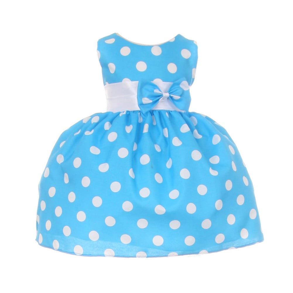 light blue white polka dot dress
