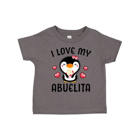 

Inktastic I Love My Abuelita with Cute Penguin and Hearts Gift Toddler Toddler Girl T-Shirt