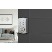 Brinks Electronic Keypad Single Cylinder Deadbolt Lock with Pro-Guard, Satin Nickel Finish
