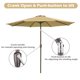 thumbnail image 3 of Yescom 10ft UV50+ Fade Resistant New OLEFIN Outdoor Patio Umbrella with Crank Market Garden Beach Olefin, 3 of 10