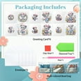 thumbnail image 3 of 6pcs Diamond Painting Kit Greeting Card, Bow Bear 5D DIY Diamond Handmade Holiday Greeting Card with Envelope, Christmas Gift Congratulation, 3 of 7