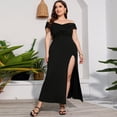 thumbnail image 2 of Robes de Cocktail d'Été pour Femmes Grande Taille à Col en V, Robe Maxi de Soirée, 2 of 6