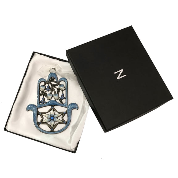 4.8 Inch Blue Ornament - Pomegranate Designed with crystals