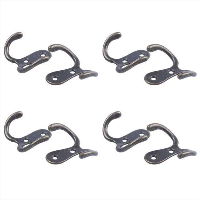 8 Piezas de de Doble Tornillo de Metal Retro Montados en la Pared para Ropa de Capa del Sombrero, Bronce Antiguo
