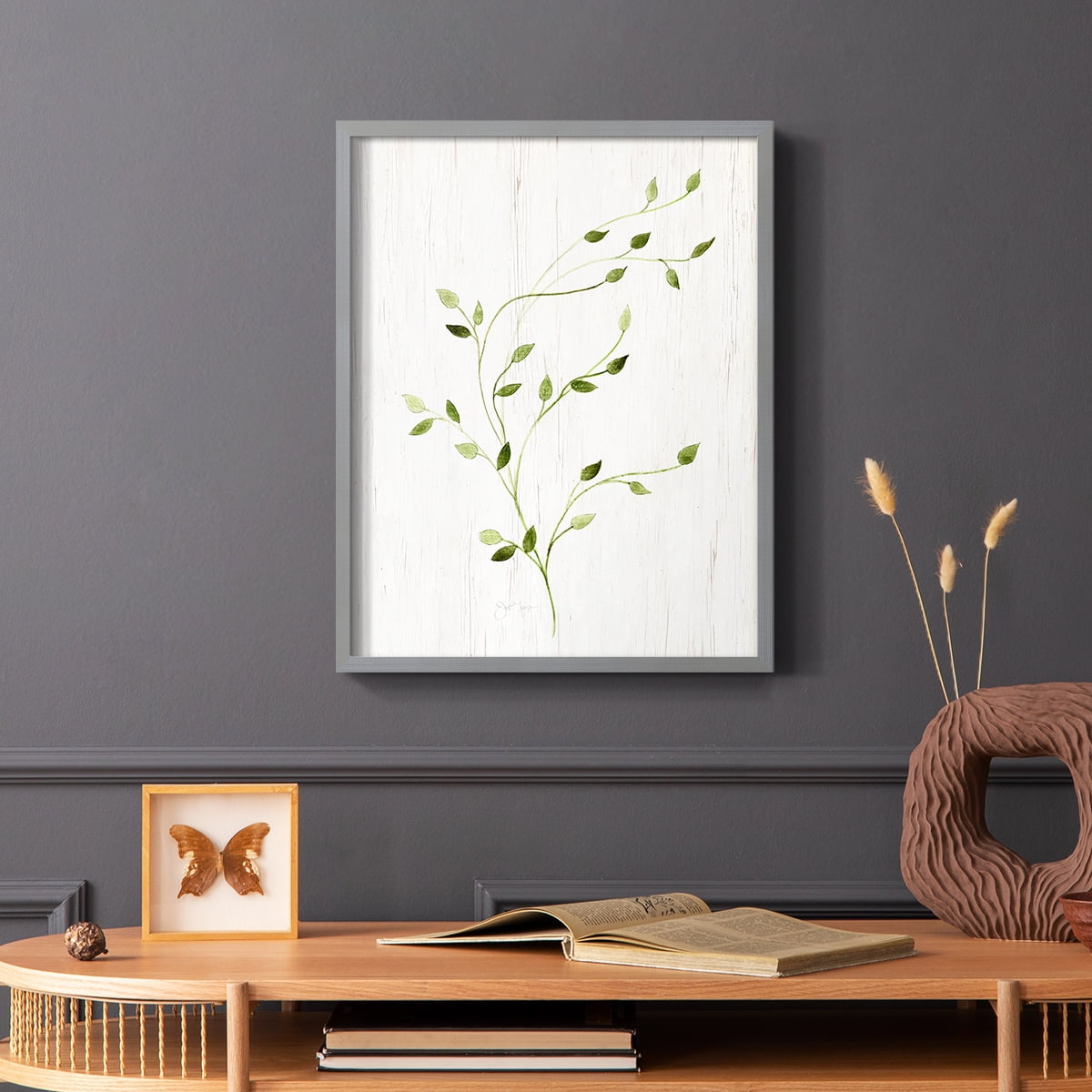 Windblown Leaves I Framed Print - Solid Wood in Single Picture Frame Solid Wood 2 Framed Print