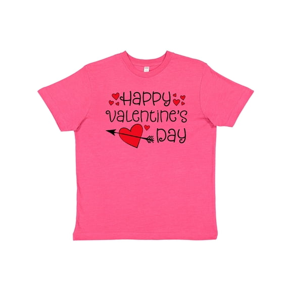 Inktastic Happy Valentines Day Red Hearts and Arrow Youth T-Shirt