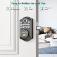 thumbnail image 3 of AkaGear Cerradura de puerta de entrada sin llave con control de aplicación - Cerradura de puerta con teclado electrónico con huella digital, cerraduras inteligentes para puerta delantera, bloqueo auto, 3 of 5