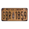 thumbnail image 1 of Hojalata Rectangular 30*15cm Matrícula London GBR1859 Serie Caligrafía Y Pintura (9), 1 of 9