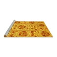 thumbnail image 2 of Ahgly Company Machine Washable Indoor Square Oriental Yellow Modern Area Rugs, 3' Square, 2 of 4