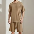 thumbnail image 1 of WILLBEST Pantalones Cortos para Hombre, Conjunto de Ropa de Casa de Verano de Color Liso, Estilo Casual, de Manga Corta, 1 of 3