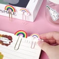 thumbnail image 4 of shiyou-Rainbow Cloud Shaped Paper Clips, Cartoon Rainbow Paper Clips, PVC Soft Rubber Paper Clips File Note Clips for Notebook Office Accessories Document Organization, 4 of 4