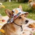 thumbnail image 6 of Dog Sun Hat, Pet Hat, Cute Pet Hat Trucker Hat with Ear Holes for Sun Protection Adjustable Square Print Cotton Fisherman's Hat, Outdoor Supplies, 6 of 6