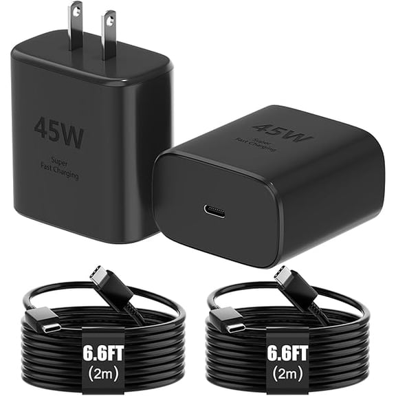 Quyaojz for 45W Super Fast Phone Charger Compatible With Samsung,USB C Charger Fast Charging Cord with 6.6ft Cable Compatible With Samsung Galaxy /S24/S23 S22 S20 /Galaxy Tab