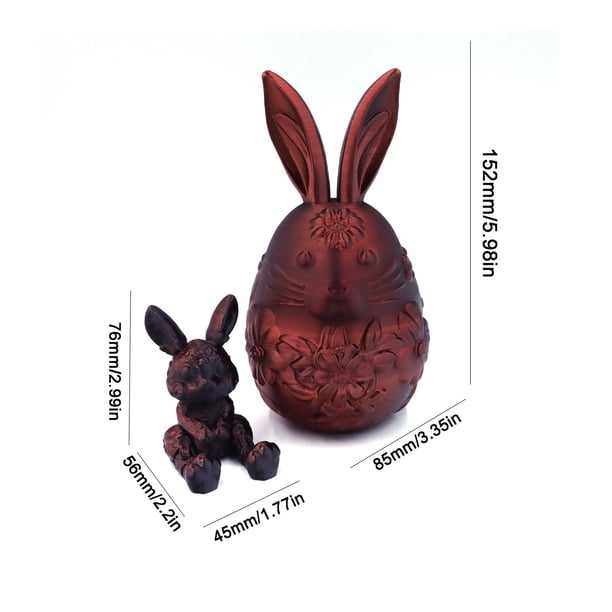 Juguete Conjunto de Huevo de Pascua Decoración Móvil Figurina Impresa Regalo de Pascua Sorpresa