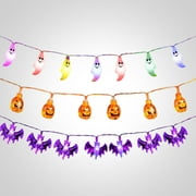 Yasen Multicolor And Stunning Halloween Lighting Decorations Indoor & Outdoor Lights 8 Modes, 90 LED Bulbs Lighting Decor with Timer Function Perfect For Decoration Set Of 3