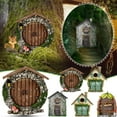 DUJIA Miniature Fairy Door Home Creative Yard Art Mini Arch Window Door