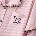thumbnail image 4 of cfhntfmh Womens Pajama Sets Button down Short Sleeve Shirts and Drawstring Waisted Shorts Sleeping Loungewear Sets M-L, 4 of 5