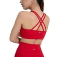 thumbnail image 5 of YITTY Active Women's UltraLuxe Strappy Medium Impact Bra, Athleisure, 4-Way-Stretch, Heated Red, XS, 5 of 6