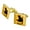 Gold, variant on Black Cat Lifting Leg and Licking Square Cufflink Set - Silver or Gold