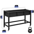 thumbnail image 2 of ModFusion Raised Garden Bed, 400lb Capacity, Weather Resistant Poly Wood, Adjustable Wheels, Legs, 46.5" Width, 2 of 6