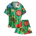 thumbnail image 3 of Big Girls Nine Month Girl Boy Kids Robes Kids Robe Children Bath Robes Girls Girl 4 For Children Shirt And Pant Matching Set Sleepwear Set With Pockets For Christmas Green 8-9 Years, 3 of 4